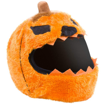 Moto Loot Helmet Cover For Motorcycle Helmet, Fun Rides And Gifts (Cover Only Helmet Not Included) - Evil Pumpkin