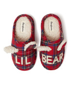 Dearfoams Unisex Slipper, Lil Bear Tartan Plaid, 4-5 Us Big Kid