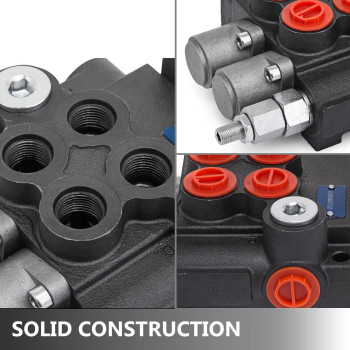 Mophorn Hydraulic Valve 2 Spool Hydraulic Joystick Control Valve 11Gpm Hydraulic Directional Control Valve Double Acting For Tractors Loaders Tanks