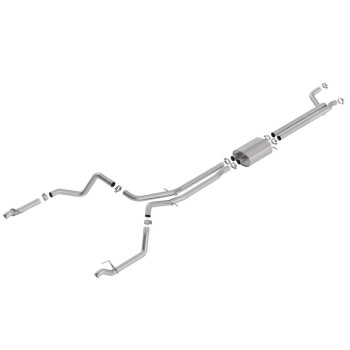 Borla 140778 S-Type Axle-Back Exhaust System 2.75 In. Into Muffler True Dual Single Split Rear Exit For Use Wfactory Fascia Tips S-Type Axle-Back Exhaust System