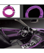 Abaldi Car Interior Led Lights El Wire (5M16Ft, Purple)