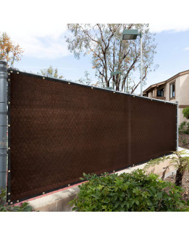 Royal Shade Custom Size 6 X 39 Brown Fence Privacy Screen Windscreen Cover Netting Mesh Fabric Cloth - Cable Zip Ties Included - We Make Custom Size