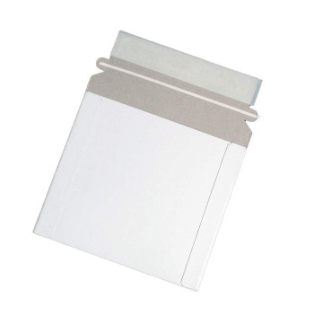 Maxtek CD/DVD Disc White Cardboard Mailers, 6 x 6 3/8 Inches, Self Seal Adhesive Flap, 25 Pack.