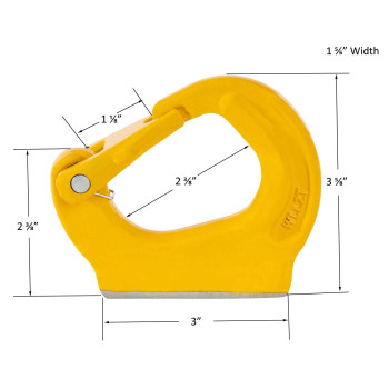 Mytee Products 2 Ton Weld on Anchor Hook G80 Wrecker Crane Tractor Rigging Lifting 4400 Lbs Load Limit (2 Pack)