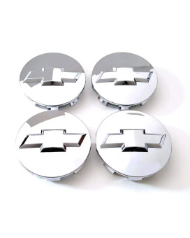 Haocc Loud 83Mm Chrome Wheel Center Hub Caps Emblem For Chevy Surburban Silverado Tahoe Wheels 4Pcs (Chrome Silver)