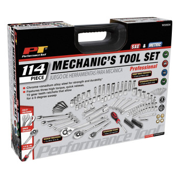 Performance Tool W30504 114pc Mechanic's Tool Set