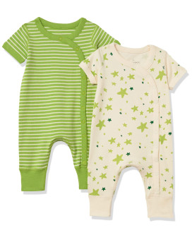 Moon And Back By Hanna Andersson Unisex Babies Romper Pants, Pack Of 2, Lime Green, 12-18 Months