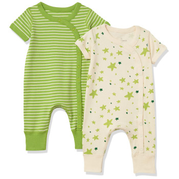 Moon And Back By Hanna Andersson Unisex Babies Romper Pants, Pack Of 2, Lime Green, 12-18 Months