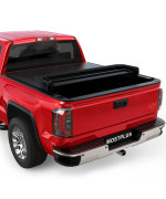 Mostplus Quad Fold Tonneau Soft Cover Truck Bed Compatible For 07-13 Chevy Silverado 1500 Gmc Sierra 1500 Four Fold (65 Ft) On Top