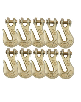 Mytee Products (10 Pack) 516 Grade 70 Clevis Grab Hooks Wrecker Tow Chain Flatbed Truck Trailer
