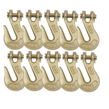 Mytee Products (10 Pack) 516 Grade 70 Clevis Grab Hooks Wrecker Tow Chain Flatbed Truck Trailer