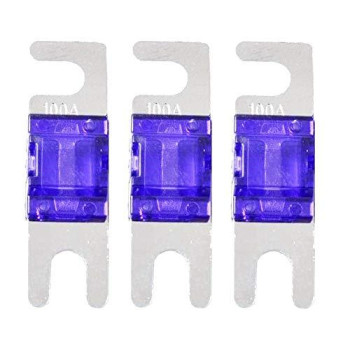 Mini Anl 100 Amp Fuse For Automotive Marine Audio Video System Electronics Fuse 3 Pack (100A)