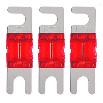 Mini Anl 125 Amp Fuse For Automotive Marine Audio Video System Electronics Fuse 3 Pack (125A)