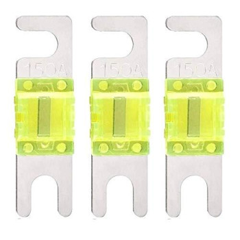 Mini Anl 150 Amp Fuse For Automotive Marine Audio Video System Electronics Fuse 3 Pack (150A)