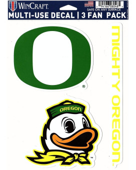 Wincraft Ncaa Oregon Ducks Decal Multi Use Fan 3 Pack Team Colors One Size