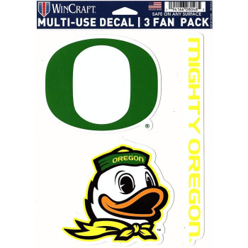 Wincraft Ncaa Oregon Ducks Decal Multi Use Fan 3 Pack Team Colors One Size