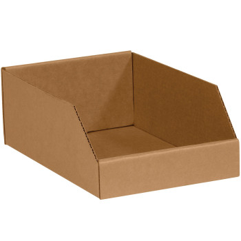 Aviditi Corrugated Cardboard Storage Bins, 10"x 12"x 4 1/2", Kraft, Pack of 25, for Warehouse, Garage and Home Organization