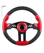 Golf Cart Steering Wheel For Ezgo Club Car Yamaha Universal Steering Wheel Ezgo Steering Wheel Club Car Cool Racing Style Steering Wheel Golf Cart(Steering Wheel Red)