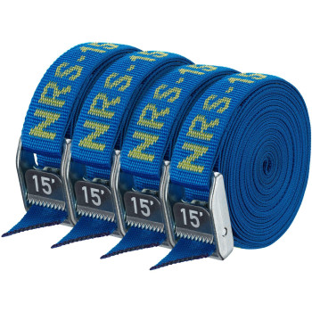 NRS 1" Heavy Duty Tie Down Strap 4 Pack-IconicBlue-15ft