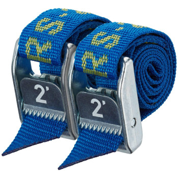 NRS 1" Heavy Duty Tie Down Strap 2 Pack-IconicBlue-2ft