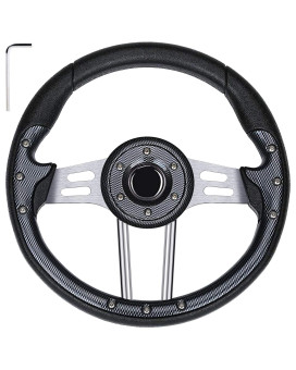 Golf Cart Steering Wheel Fit Golf Carts Ezgo Txt & Rxv Marathon Club Car Ds Precedent Onward Tempo Yamaha Drive Universal Cool Racing Golf Steering Wheel