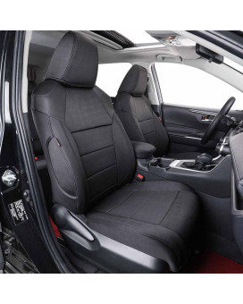 Ekr Custom Fit Rav4 Hybrid Car Seat Covers For Select Toyota Rav4 Hybrid (Not For Xse2022 2023 Se Hybrid) 2019 2020 2021 2022 2023 - Full Set, Neoprene (Black)