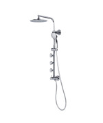 PULSE ShowerSpas 1089-CH Lanai Shower System, 8" Rain Showerhead, 5-Function Hand Shower, 3 Body Spray Jets, Adjustable Slide Bar, Polished Chrome