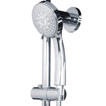 PULSE ShowerSpas 1089-CH Lanai Shower System, 8" Rain Showerhead, 5-Function Hand Shower, 3 Body Spray Jets, Adjustable Slide Bar, Polished Chrome