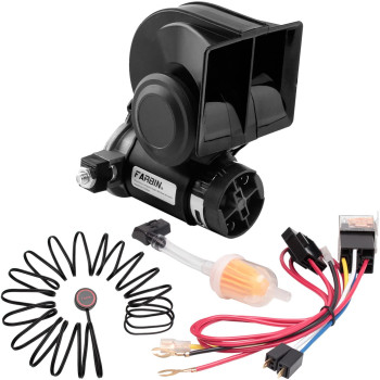 Farbin Air Horn Kit 12V 150Db Loud Horn For Cartruck,With Wiring Harness And Push Button Switch