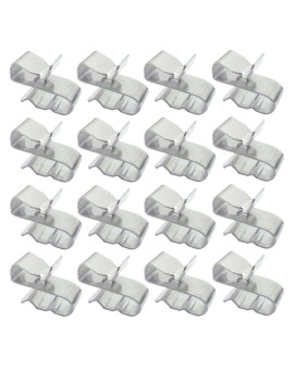 50 Pack 20mm Total Length Stainless Steel SunRunner Cable Clips Frame Wire Clips