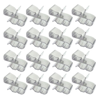 50 Pack 20mm Total Length Stainless Steel SunRunner Cable Clips Frame Wire Clips