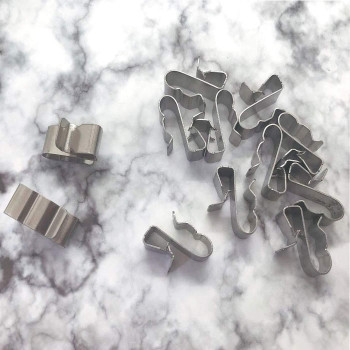 50 Pack 20mm Total Length Stainless Steel SunRunner Cable Clips Frame Wire Clips