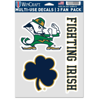 Ncaa Notre Dame Fighting Irish Decal Multi Use Fan 3 Pack Team Colors One Size