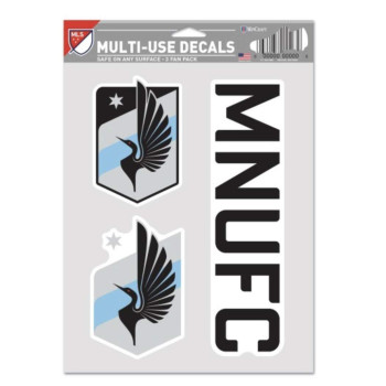 Wincraft Mls Minnesota United Fc Decal Multi Use Fan 3 Pack Team Colors One Size