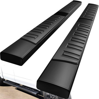 Yitamotor 6 Inch Running Boards Compatible With 2015-2023 Ford F-150 Supercrew Cab Pickup 4-Door & 2017-2022 Ford F-250 F-350 Super Duty Crew Cab Black Textured Aluminum Side Steps Nerf Bars