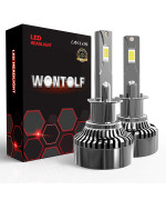 Wontolf H1 Led Headlight Bulbs 600 Brighter 120W 20000Lm High Power H1 Led Super Bright 6000K Cool White Csp Chips Conversion Kit Ip68 Waterproof