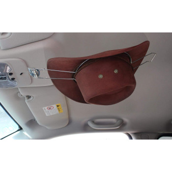 Geedar Cowboy Hat Rack For Trunk, Cowboy Hat Holder For Car, Saver Hat Clip For Western Hats Sliver