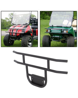 Kuafu Front Golf Cart Brush Guard Tubular Bumper Compatible With 1981 And Up Club Car Ds Gas And Electric Models Black Club Car Precedent Front Brush