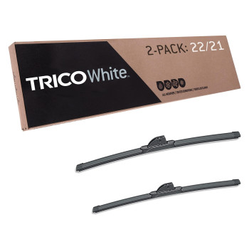 Trico White 22 Inch & 21 Inch Pack Of 2 Extreme Weather Winter Automotive Replacement Windshield Wiper Blades For My Car (35-2221)