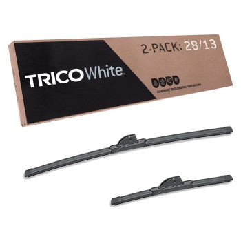 Trico White 28 Inch & 13 Inch Pack Of 2 Extreme Weather Winter Automotive Replacement Windshield Wiper Blades For My Car (35-2813), Easy Diy Install & Superior Road Visibility