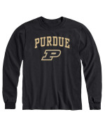Ivysport Purdue University Boilermakers Long Sleeve Adult Unisex T-Shirt, Heritage, Black, Xx-Large