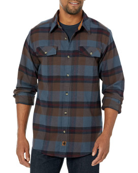 Legendary Whitetails Mens Big Tall Legendary Flannel Shirt, Cobalt Carbon Plaid, 4X-Large Tall