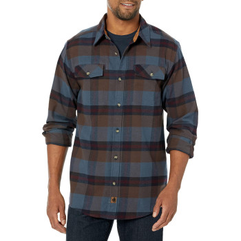 Legendary Whitetails Mens Big Tall Legendary Flannel Shirt, Cobalt Carbon Plaid, 4X-Large Tall