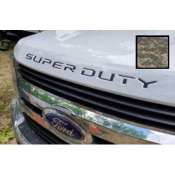 Decal Mods (2017-2022) Hood Grille Decal Sticker (Thin) Letter Inserts Inlays For Ford F250 F350 F450 Super Duty (Digital Camo Acu Generic) - Fdcacugeneric