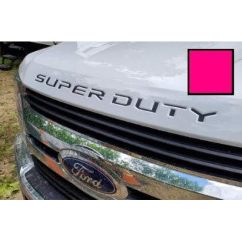 Decal Mods (2017-2022) Hood Grille Decal Sticker (Thin) Letter Inserts Inlays For Ford F250 F350 F450 Super Duty (Hot Pink) - Chotpink