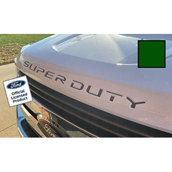 Decal Mods (2017-2022) Hood Grille Decal Sticker (Thin) Letter Inserts Inlays For Ford F250 F350 F450 Super Duty (Forest Green) - Cdfg