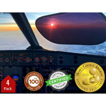 Kinder Fluff Car Window Shade (4Pack)-Car Sun For Baby-The Only Certified Car To Block 99.95% Uvr-Mom?S Choice Gold Award Winning Baby & Aircraft Pilot