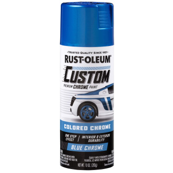 Rust-Oleum 340457 Automotive Custom Chrome Spray Paint, 10 Oz, Blue