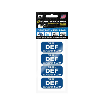 Diesel Exhaust Fluid Sticker, Def Label For Diesel Engines, Box Trucks, Semi-Trailer - Weather Proof, Extreme Stick, Commercial Grade Labels By Fuel Stickers - Usa Made (2X1 Inch), 4 Labels