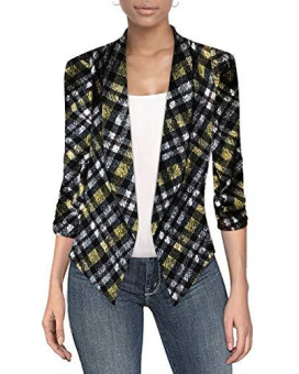 Womens Casual Work Office Open Front Blazer Jacket With Removable Shoulder Pads Jk1133 462059 Musmul L